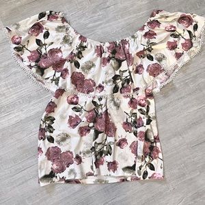 Off Shoulder Floral Top